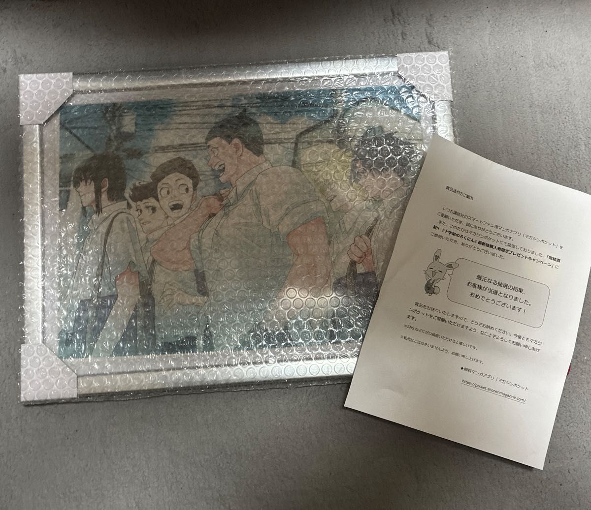 十字架のろくにん マガポケ当選品 額入りB4複製原画 中武士竜 マガジン