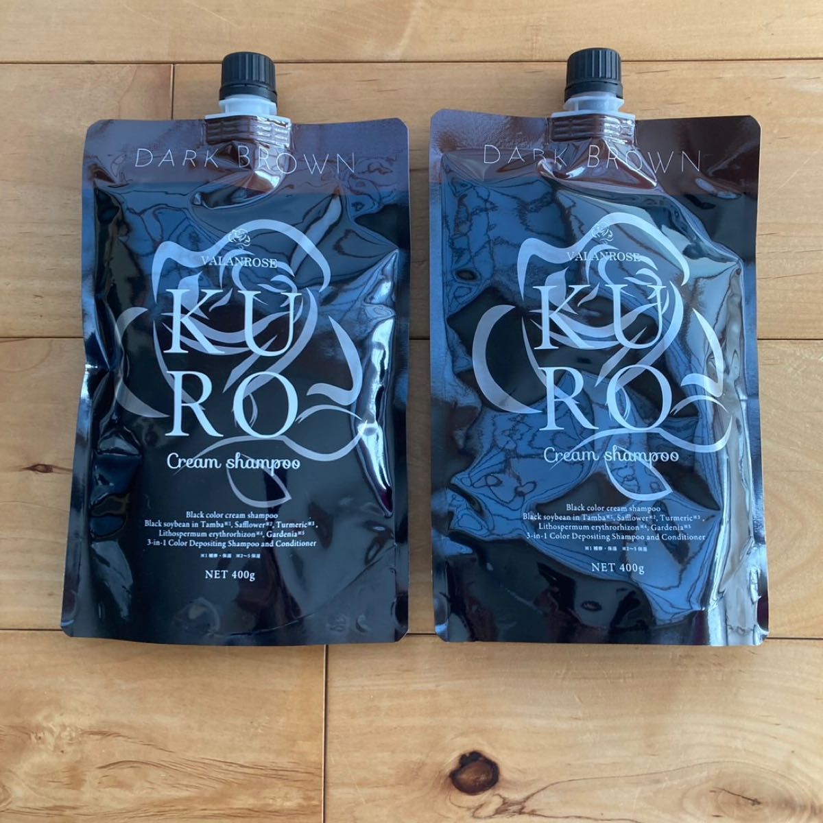 VALANROSE KURO クリームシャンプー ダークブラウン 400g 3個セット