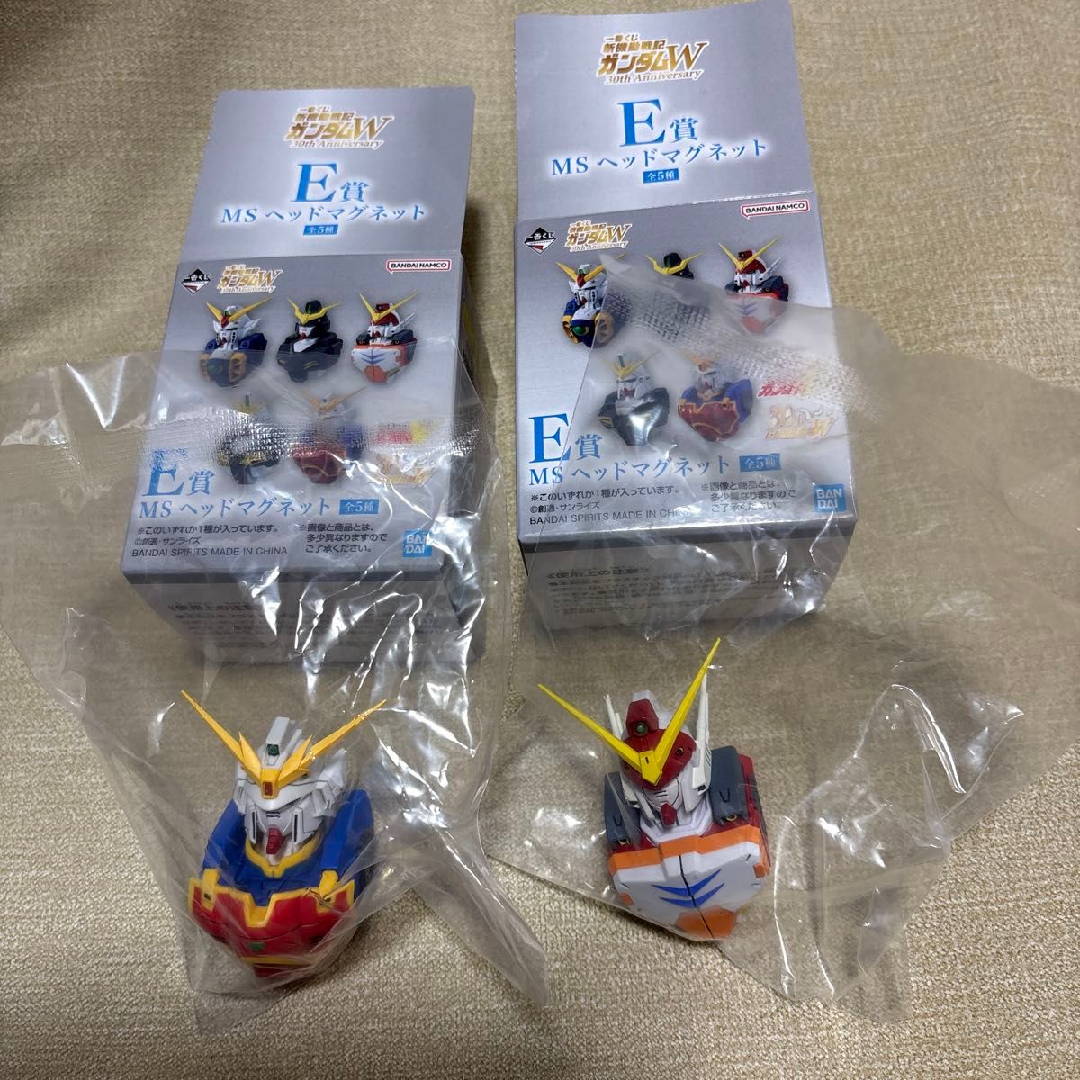 一番くじ 新機動戦記ガンダムW E賞 全種類コンプ MSヘッドマグネット