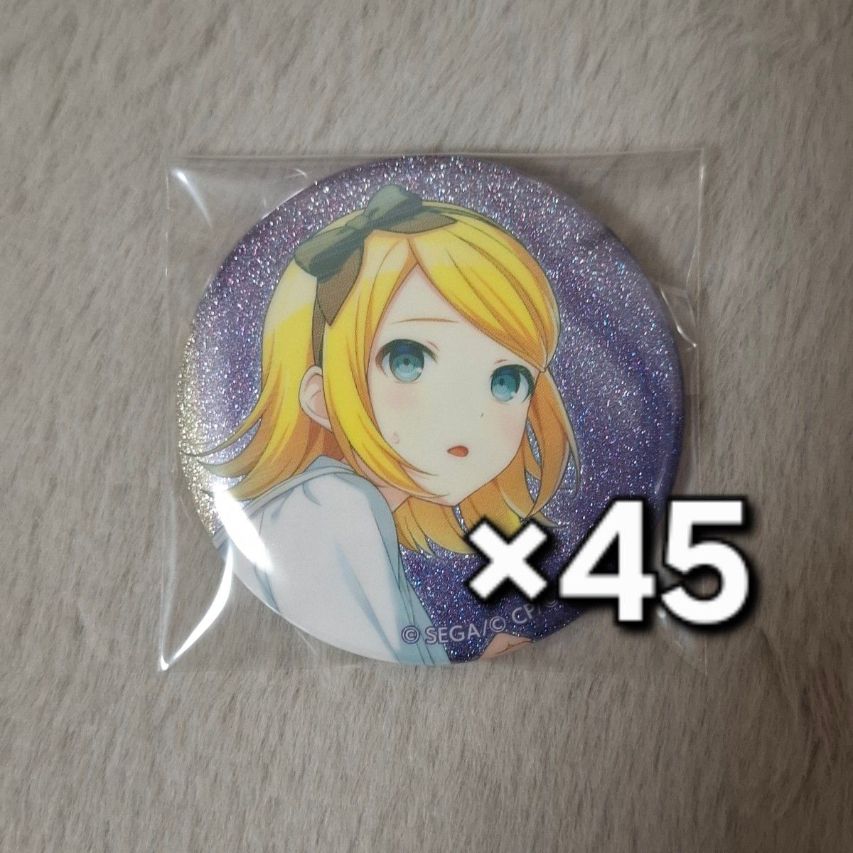 プロセカ プロジェクトセカイ 鏡音リン グリッター缶バッジ｜Yahoo