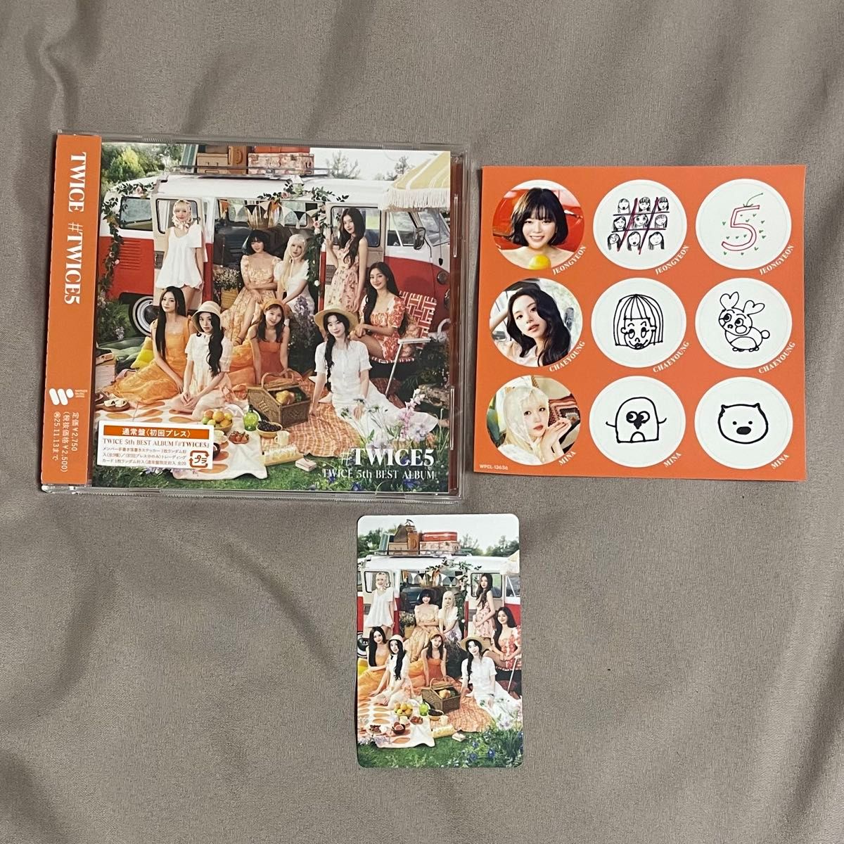 TWICE5 通常盤 CD ステッカー ジョンヨン HMV タワレコ オール トレカ