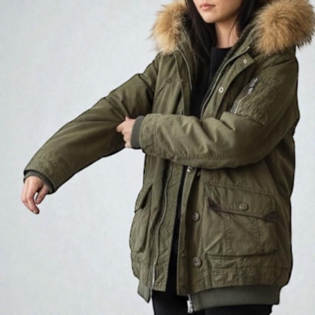 平成ギャル y2k ファー付き ミニタリー モッズコート フェアリー