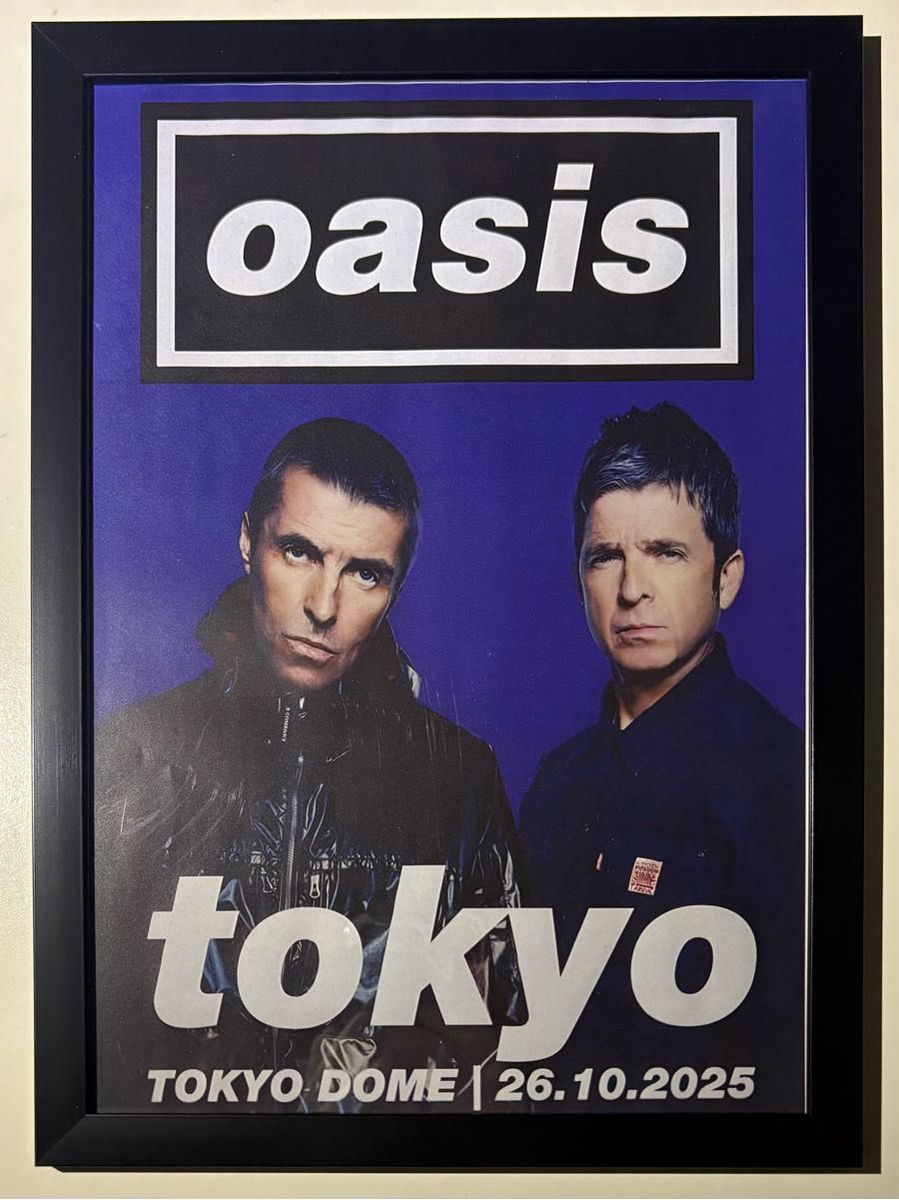 A4黒額縁付】oasis オアシス バンド ポスター Gallagher 東京ドーム