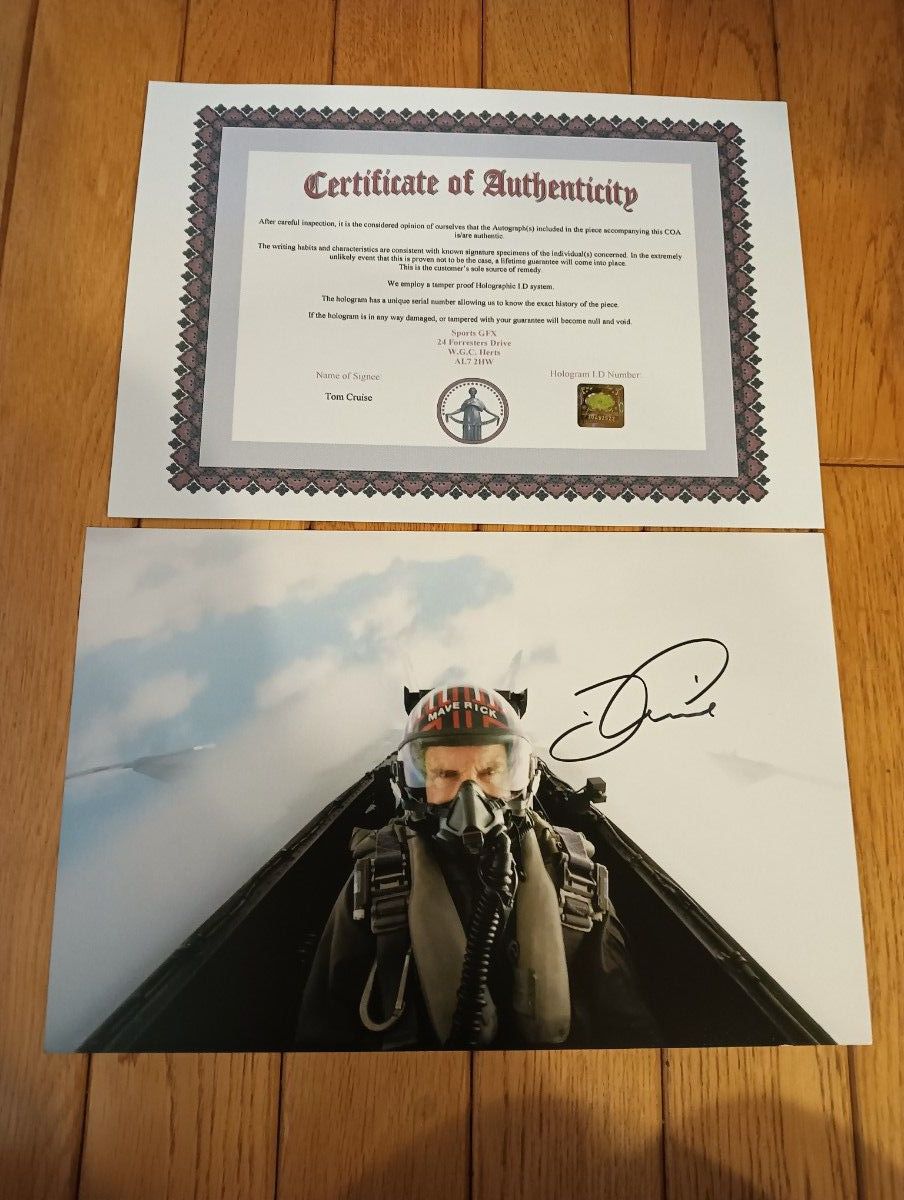 Yahoo!オークション - トムクルーズ 直筆サイン 97' トップガン