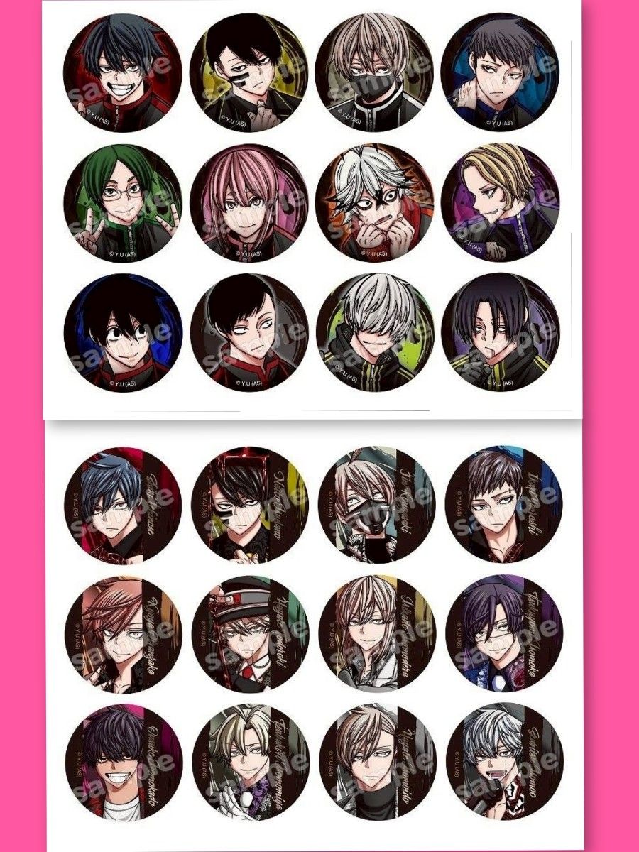 桃源暗鬼 淀川真澄 マズル ホログラム缶バッジ ハート缶バッジ