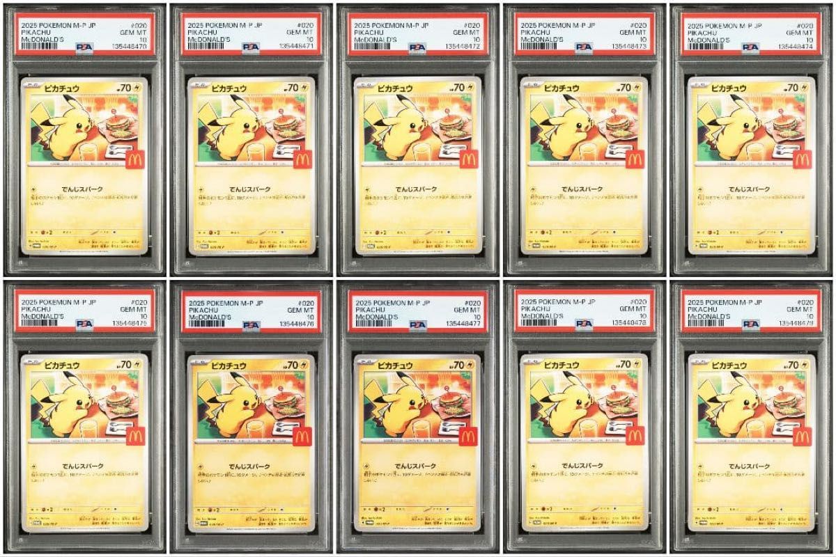 PSA10 3連番 ピカチュウ P [M-P 020](プロモカードパック