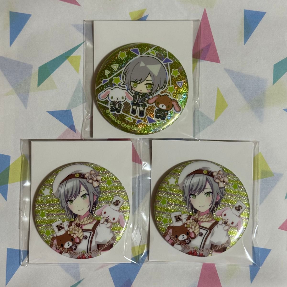 プロセカ グリッター缶バッジ グリ缶 48C 日野森志歩 日野森雫 缶