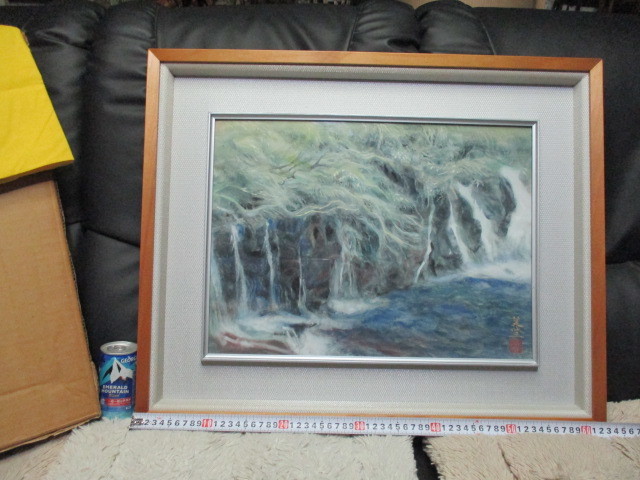 日本画／加藤美代三「白糸の滝」 日本画／加藤美代三「白糸の滝」