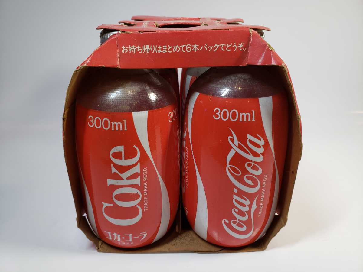 ☆1980年代 コカコーラ スーパー300 だるま瓶 空き瓶6本ケース付き