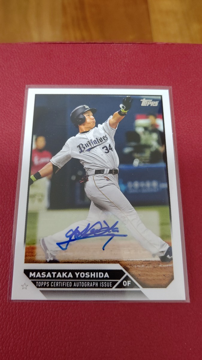 topps 2023 NPB オリックスバファローズ 吉田正尚 直筆サインカード
