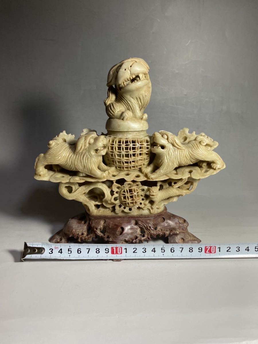 中国 寿山石 中国美術 香炉 古美術 置物 仏教美術 獅子 東洋美術 彫刻