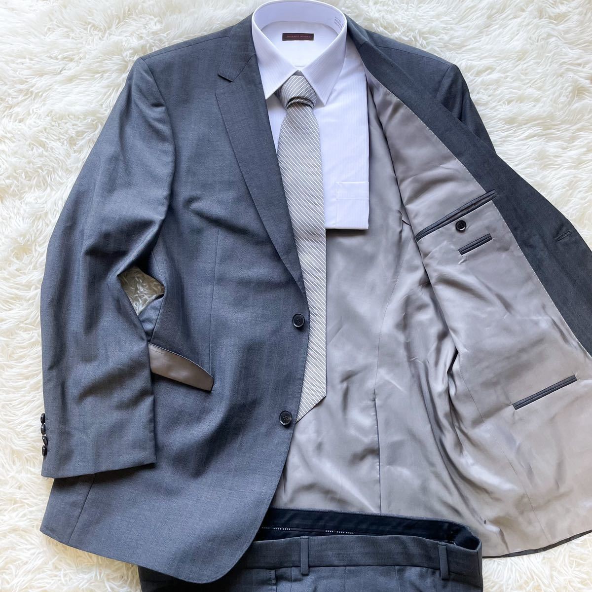 XXL相当 54 HUGO BOSS ヒューゴボス スーツ セットアップ ブラック