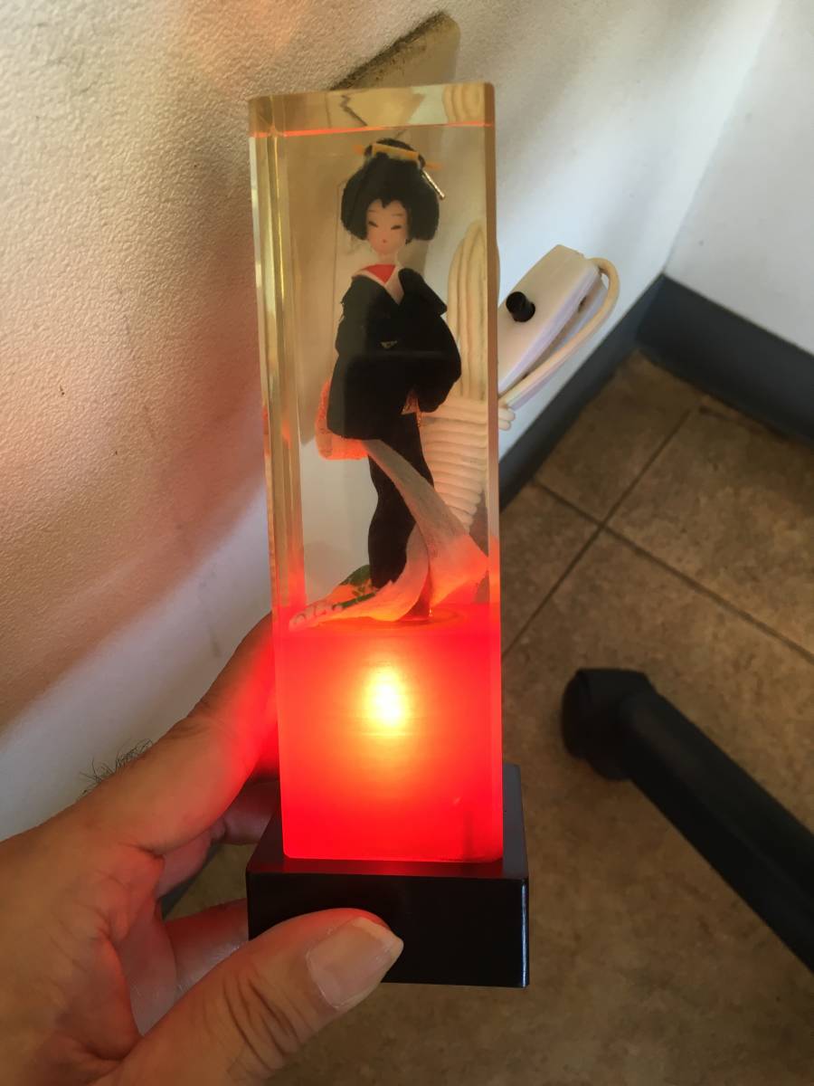 希少 昭和 レトロ 舞妓 芸者 美人 照明 水中花 レトロ照明 雑貨 レトロ