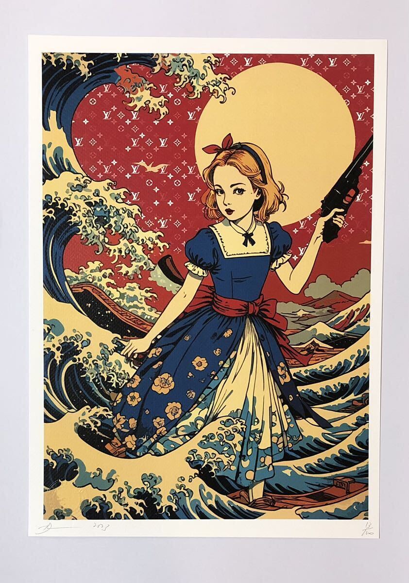 DEATH NYC アートポスター 世界限定100枚 不思議の国のアリス ポップ