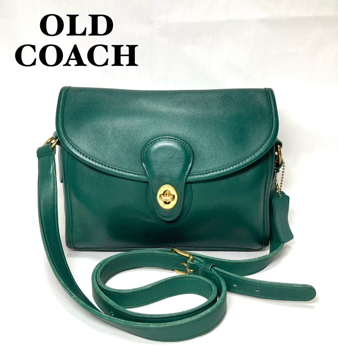 希少・美品】COACH オールドコーチ ショルダーバッグ グリーン 9908