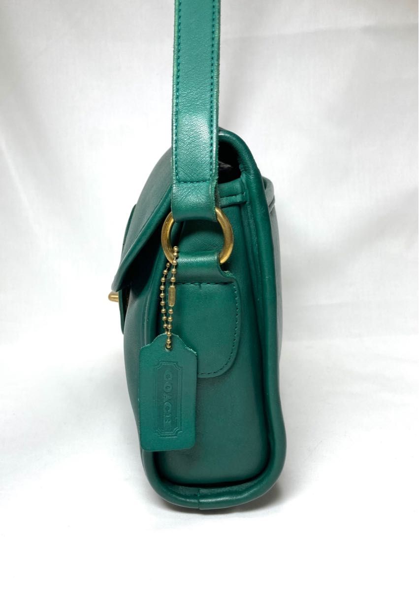 希少・美品】COACH オールドコーチ ショルダーバッグ グリーン 9908