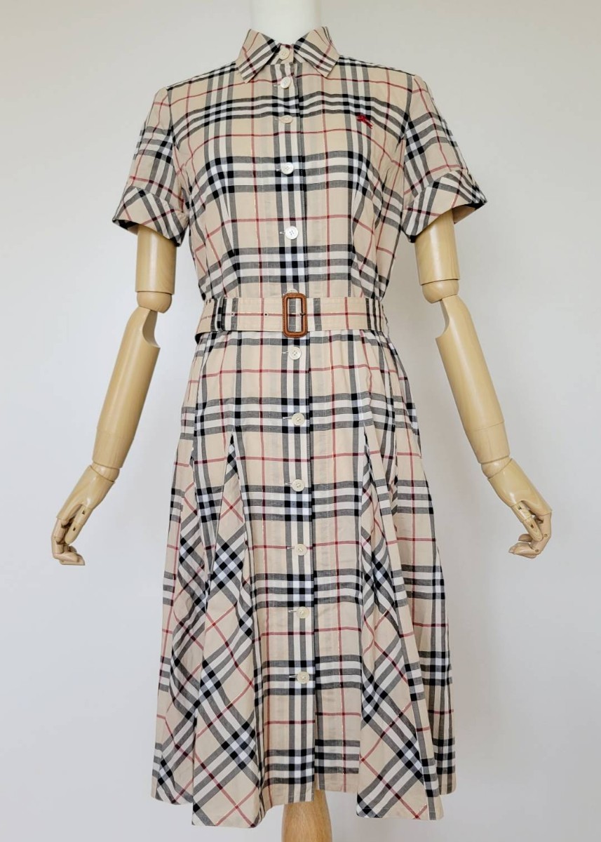美品 BURBERRY バーバリーロンドン ワンピース ロングワンピース ノバ