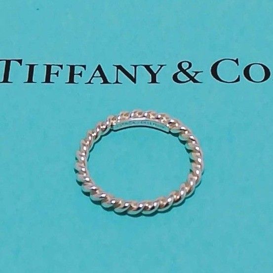 送料無料【希少】ティファニー ツイストリング 9号 指輪 TIFFANY&Co