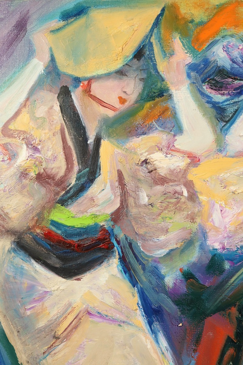 露口暁星 油彩 阿波おどり～歓踊 二科展入選 徳島県知事賞 全日本