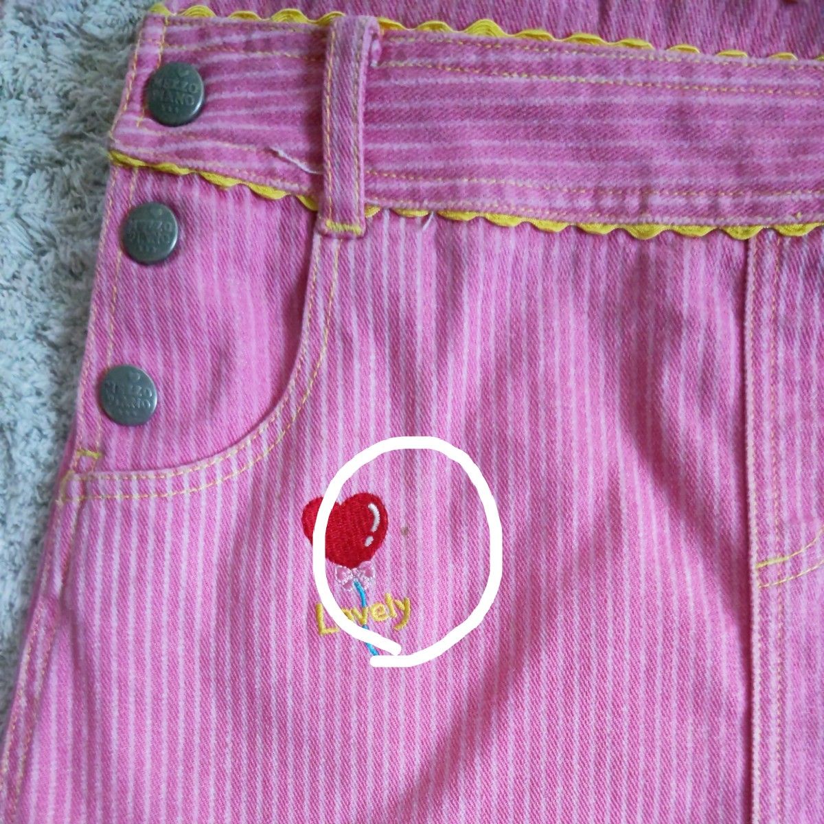 メゾピアノ mezzo piano ジャンパースカートミミポポ サイズ 120