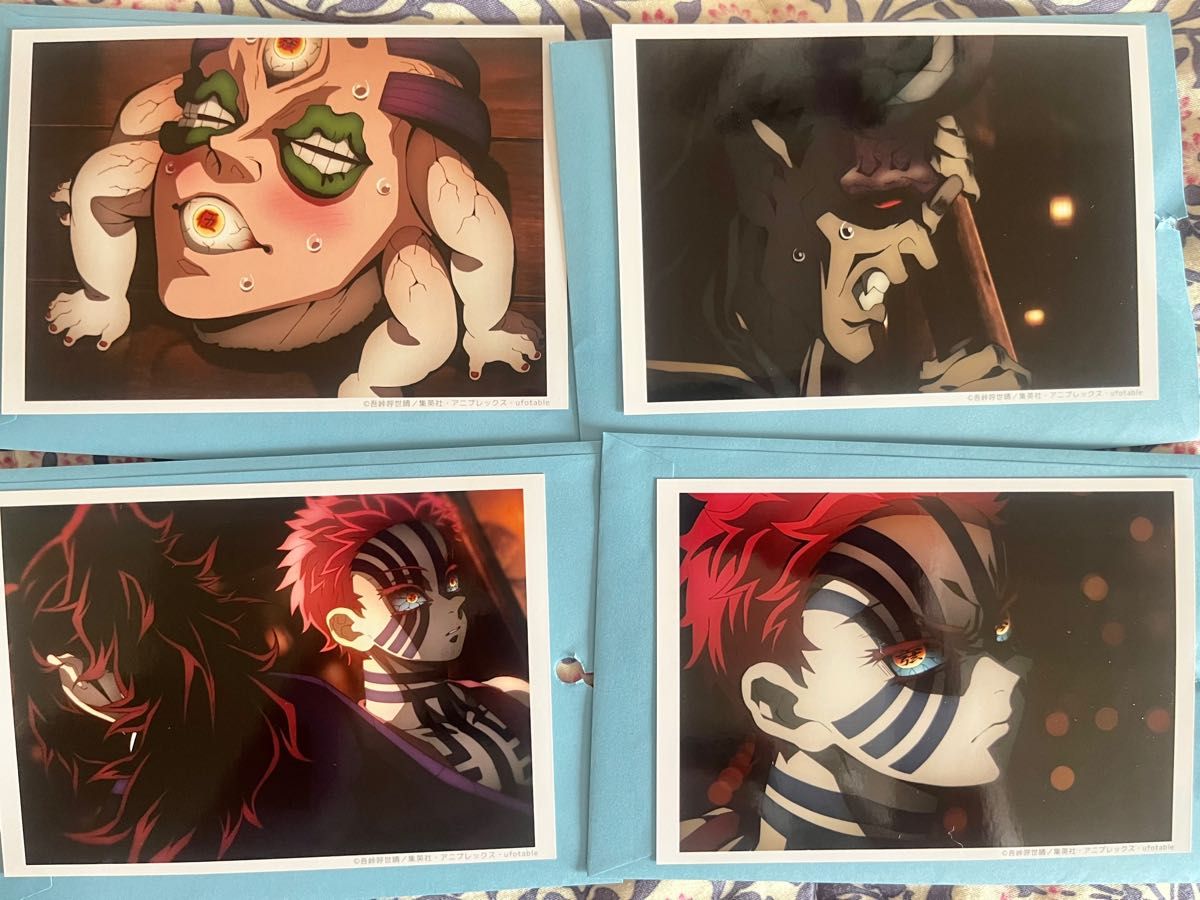 鬼滅の刃 童磨 猗窩座 場面写ブロマイドくじ 上弦集結 ୨୧鬼滅の刃