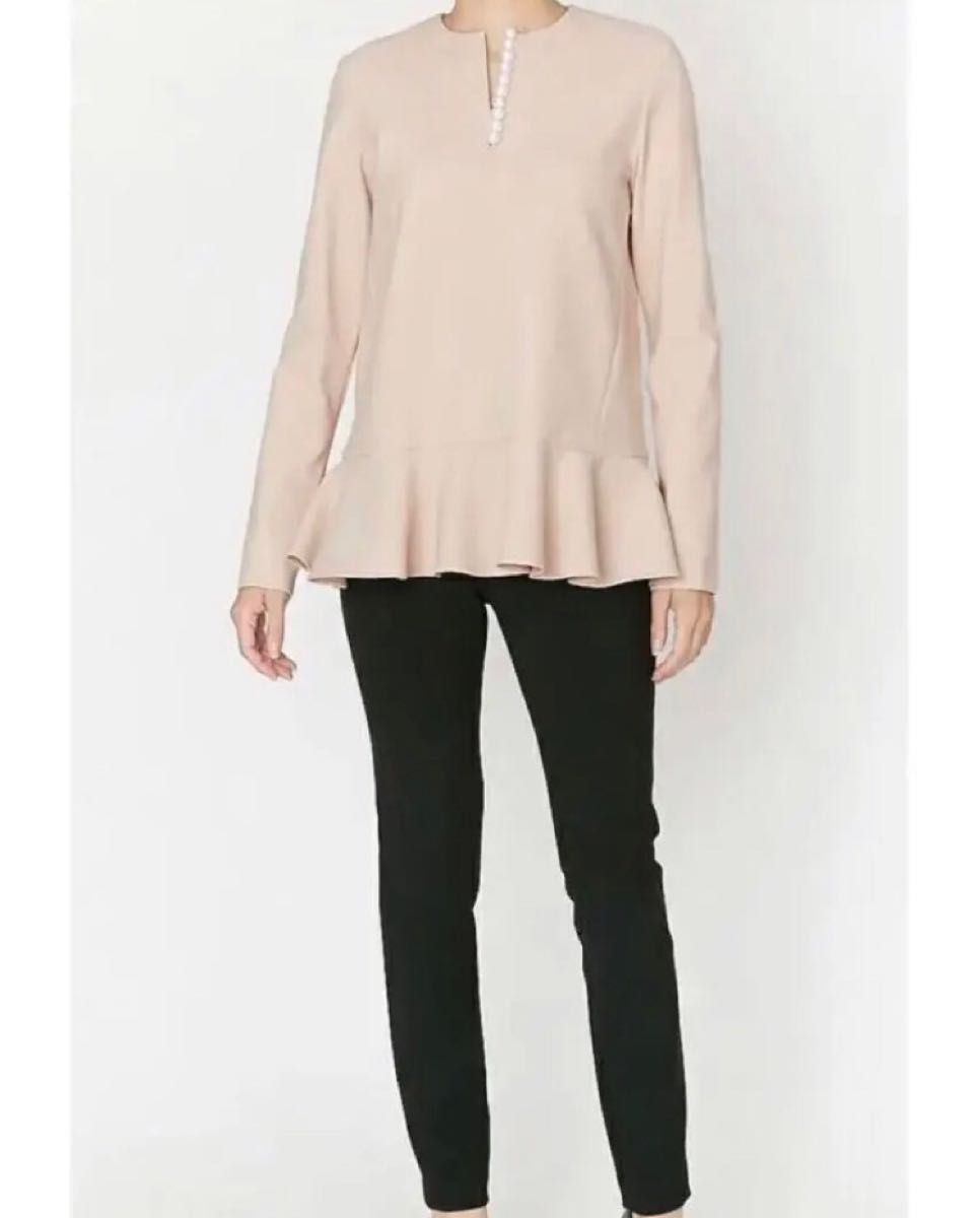 ヨーコチャン スリットラインラッフルパールブラウス｜Yahoo!フリマ