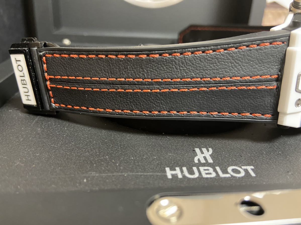 HUBLOT ワンクリック ウニコ用 ウブロベルト レッドステッチカーフ