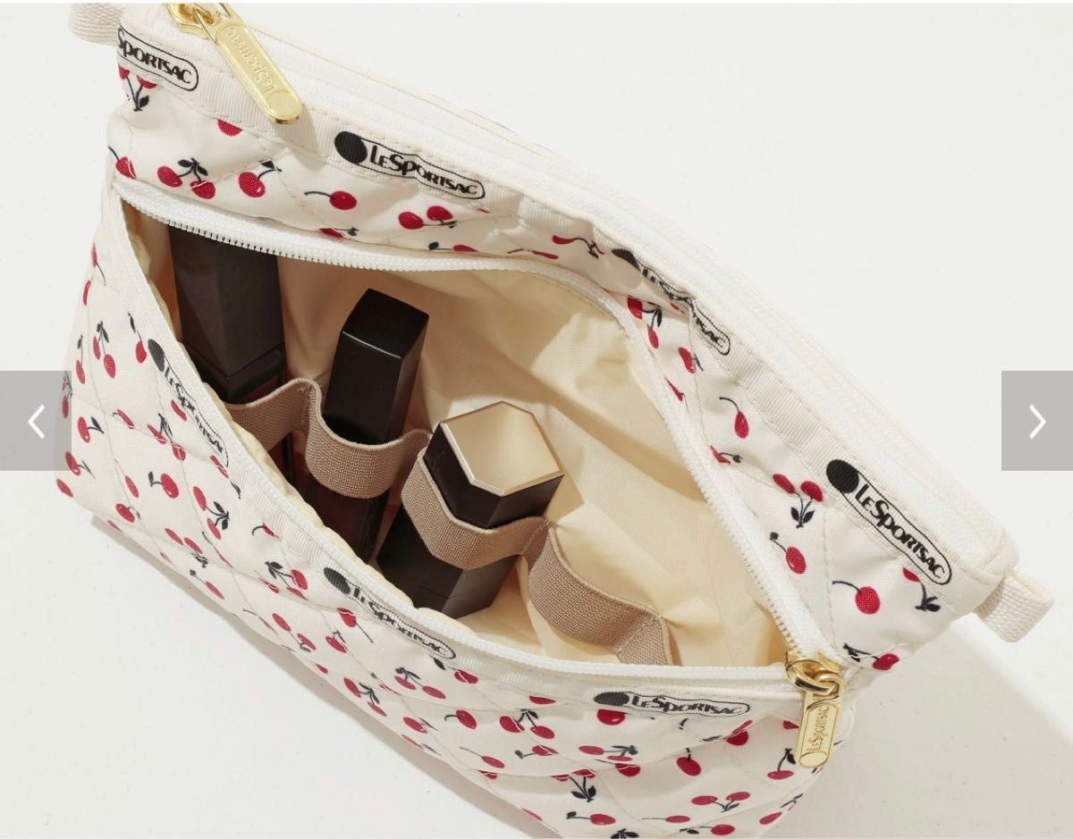 レスポートサック PERFECT COSME POUCHチェリーレッドキルト 神崎恵