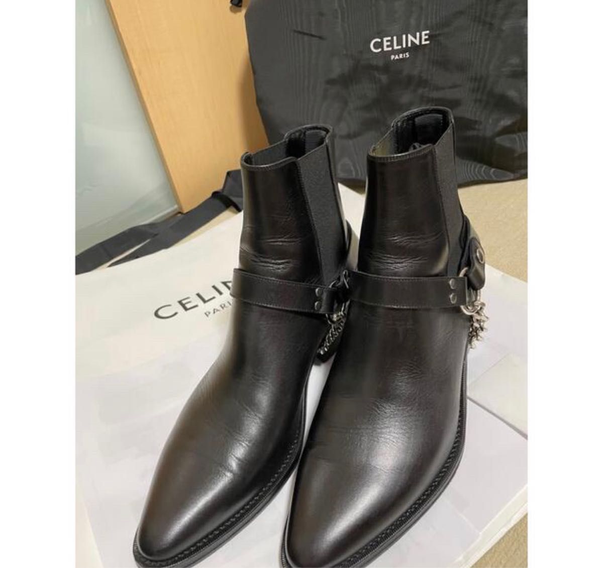 CELINE セリーヌ カマルグバイカーチェルシーブーツ 登坂広臣｜Yahoo