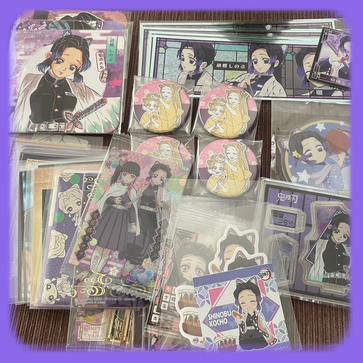 鬼滅の刃 胡蝶しのぶ まとめ売り 幼少期缶バッジ 蝶屋敷 胡蝶カナエ
