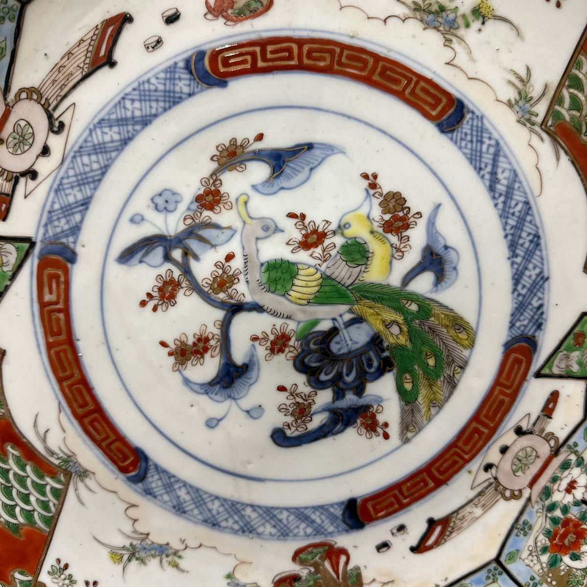 骨董品 古伊万里 有田焼 明治時代 錦手金彩色絵 飾り皿 大皿｜Yahoo