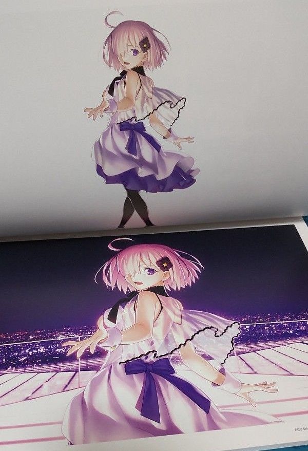 激レア fate grand order 5周年 広告作品 fgo 画集 マシュ アルトリア