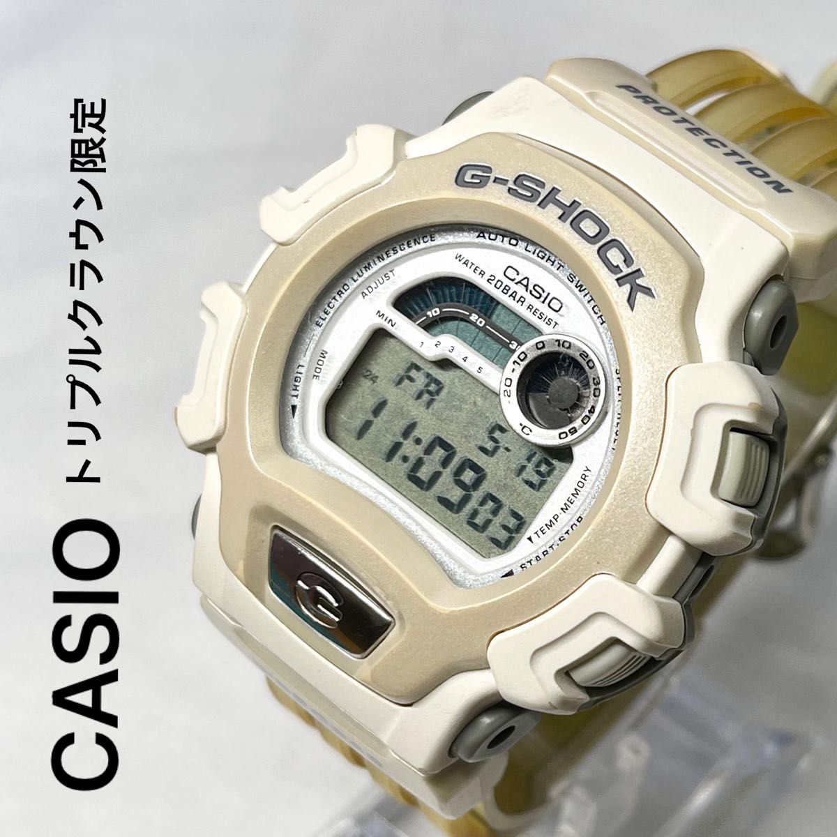 稼働 カシオG-SHOCK メンズ Gショック 通しバンド トリプルクラウン