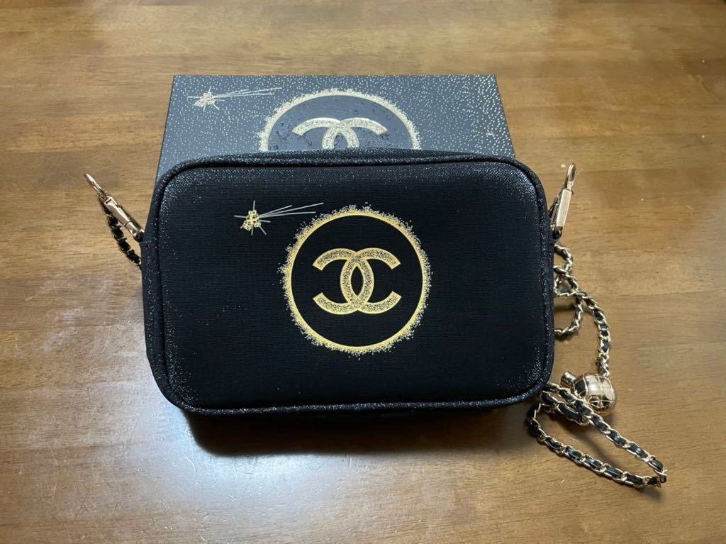 CHANEL シャネル ノベルティ ショルダーバッグ ポーチ ブラック 箱付