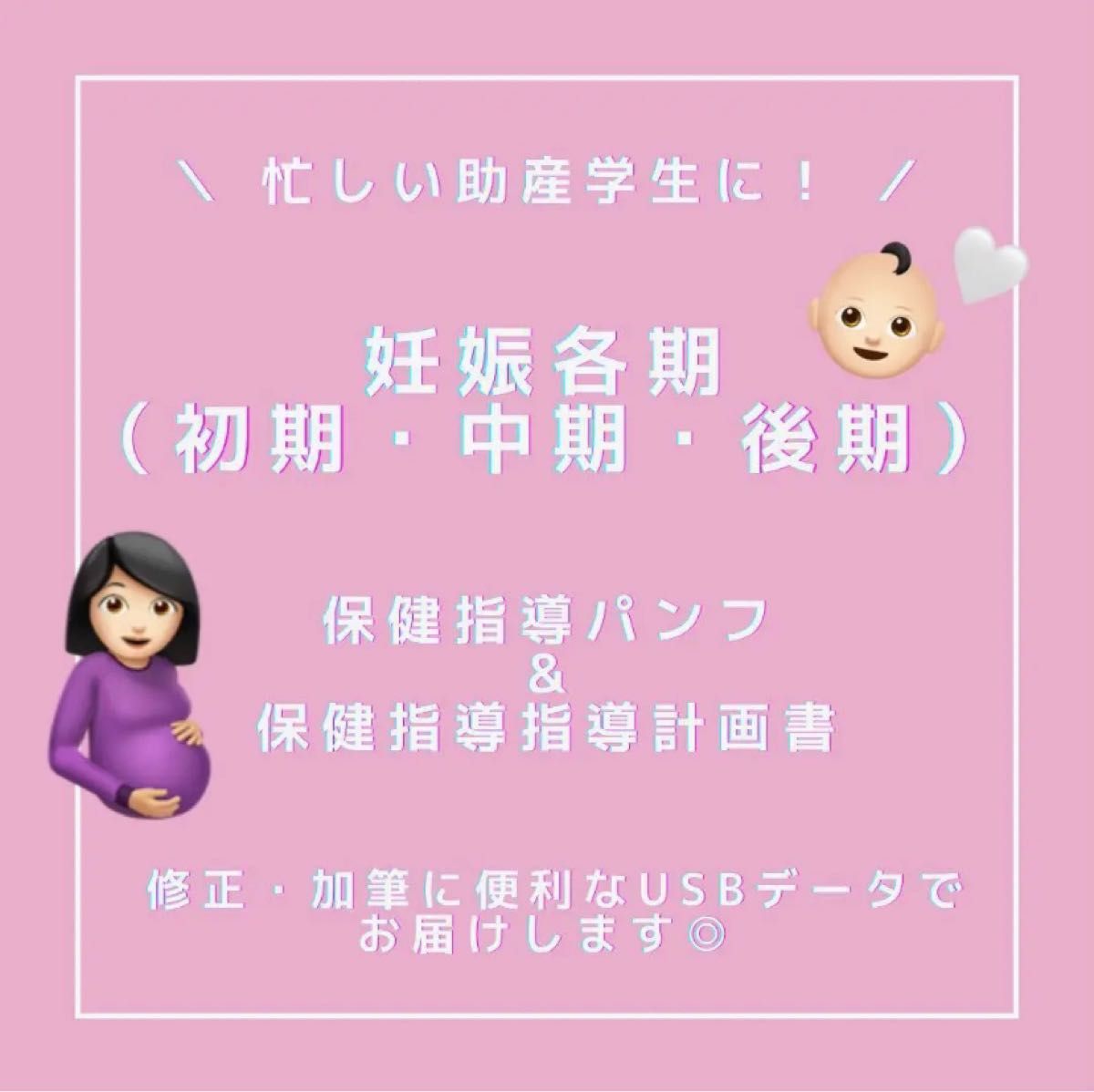 助産】［妊娠各期］保健指導パンフレット（媒体）&指導計画書 USB
