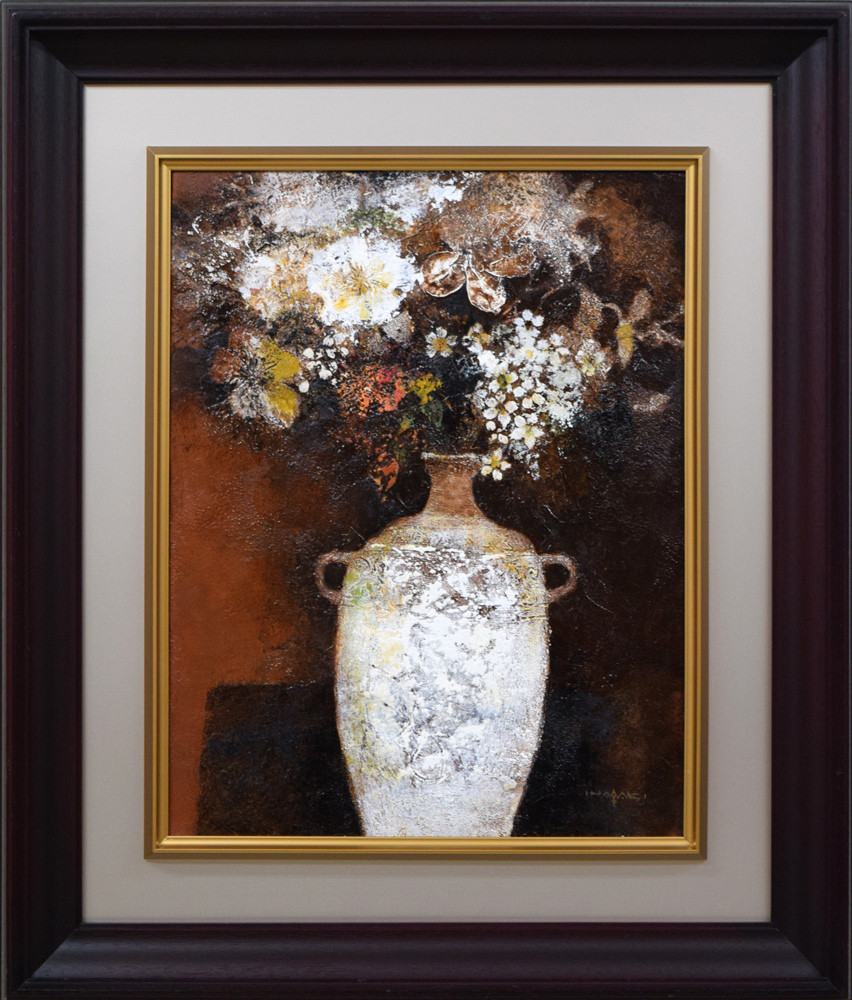 Yahoo!オークション - 【小竹美術】真作保証 稲垣 昌紀「北の花」油絵