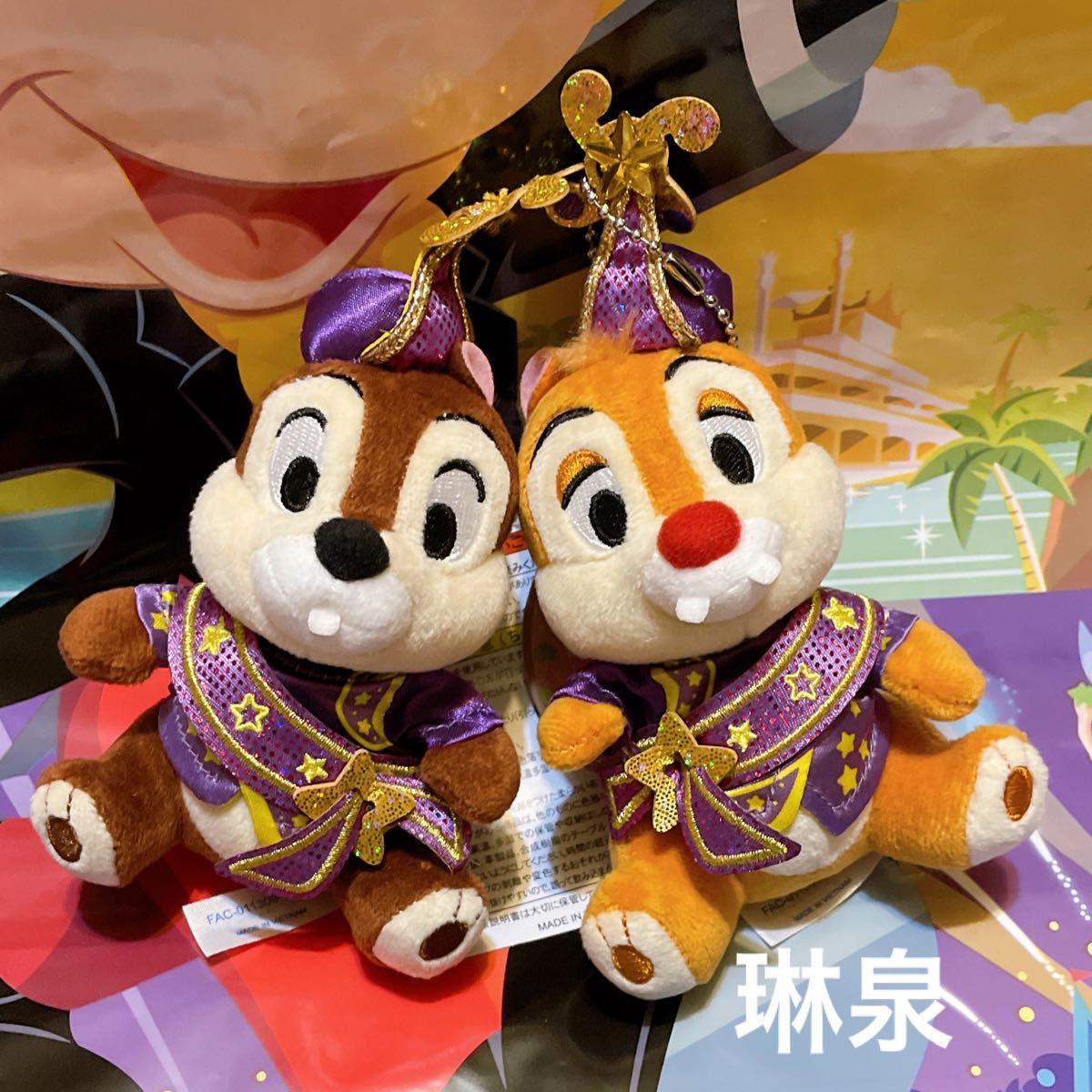 ディズニー 40周年 チップ＆デールぬいぐるみバッジ ドリームゴー