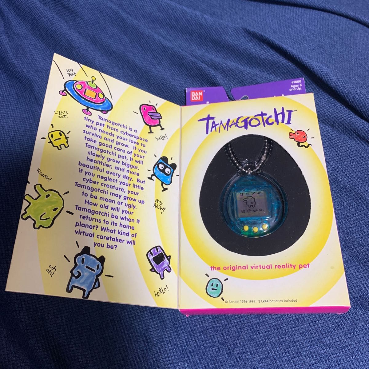 たまごっち 海外版 英語版 初代 新品未使用 ブルー スケルトン
