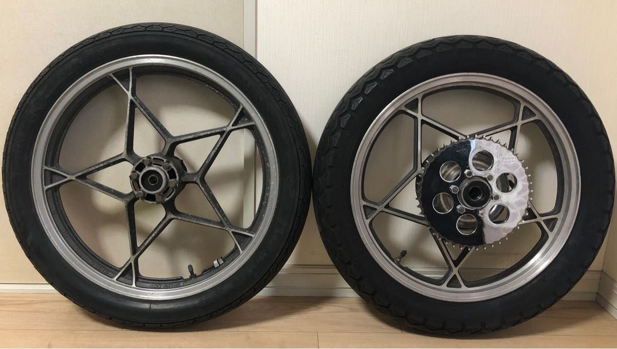 星型キャストホイール タイヤ付き前後 GS400 ゴキ ザリ スプロケ