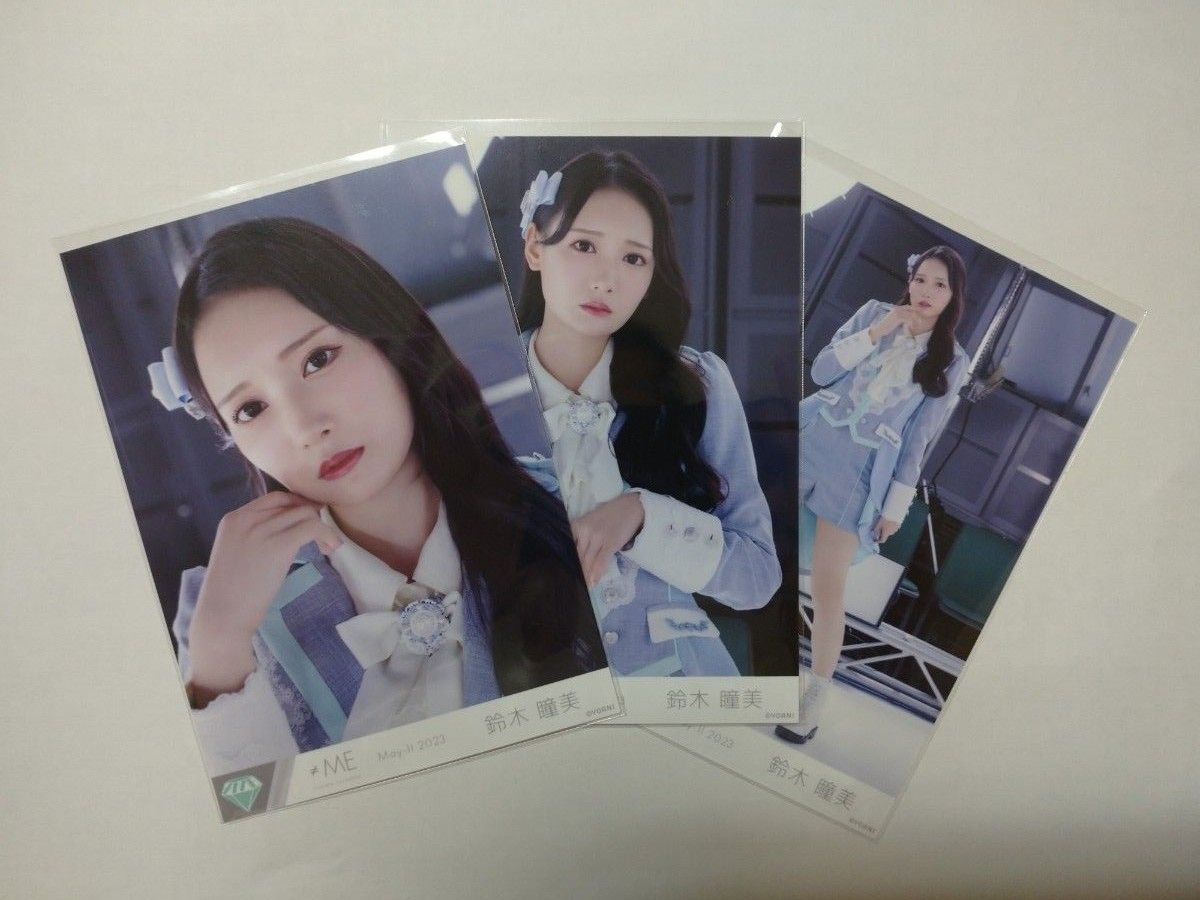 ノイミー ≠ME 生写真 直筆 サイン 鈴木瞳美 お渡し会うなじ 抽選座り