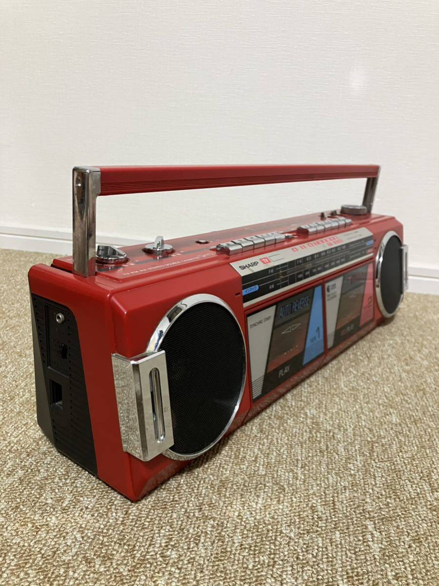 G227-② 送料無料 昭和レトロ SHARP/シャープ『QT-Y2 ダブルラジカセ