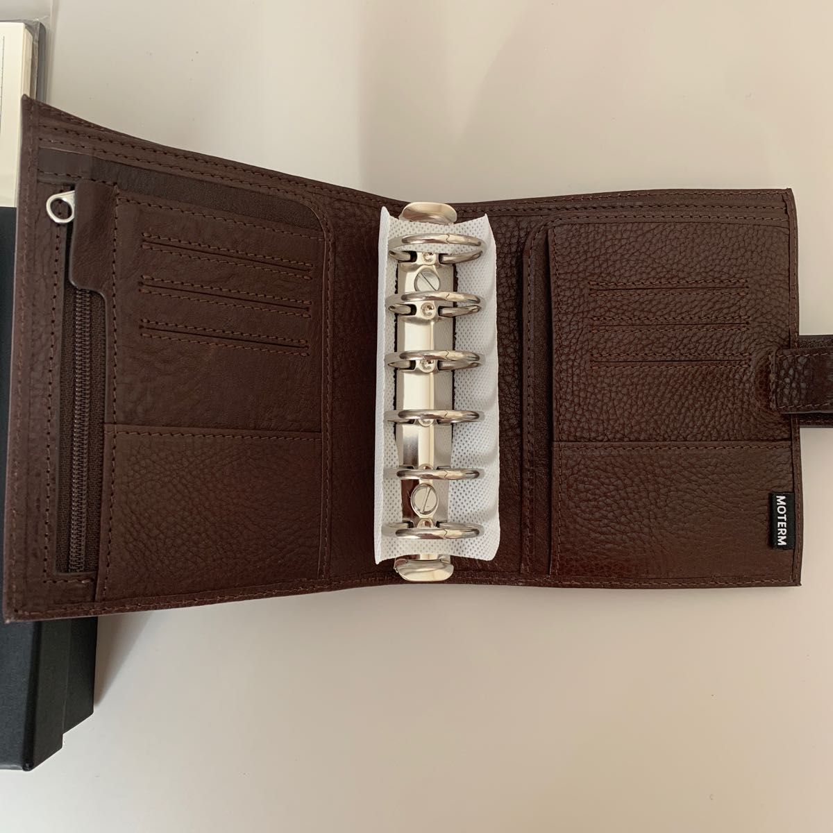 未使用 MOTERM モータム ミニ6サイズ システム手帳 ベジタンレザー