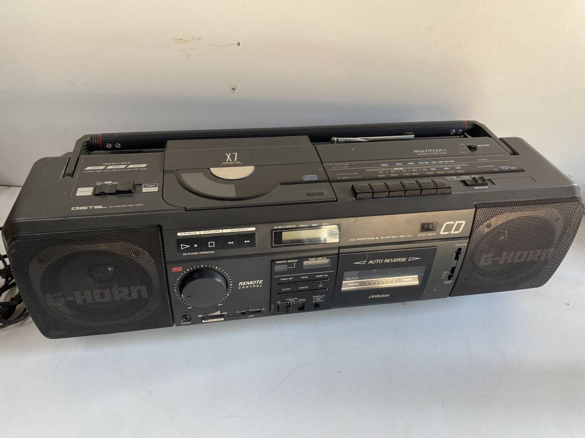 Yahoo!オークション - ⑦t607 Victor ビクター CDラジカセ RC-X7 CD PO