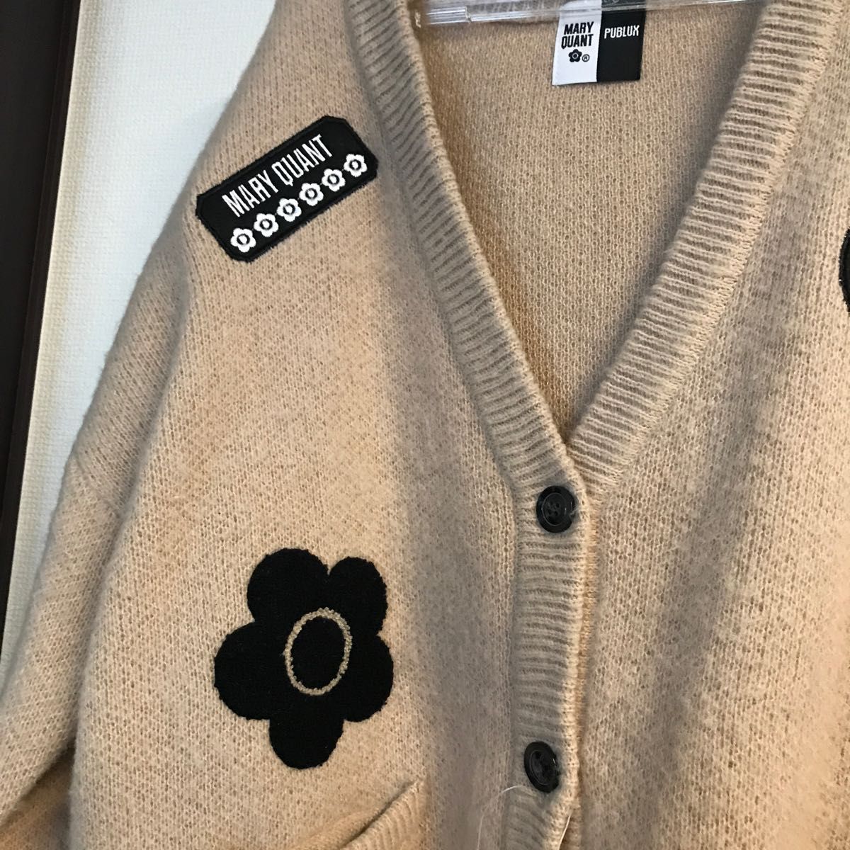新品未使用品 マリークワント ニットカーディガン ベージュ｜Yahoo