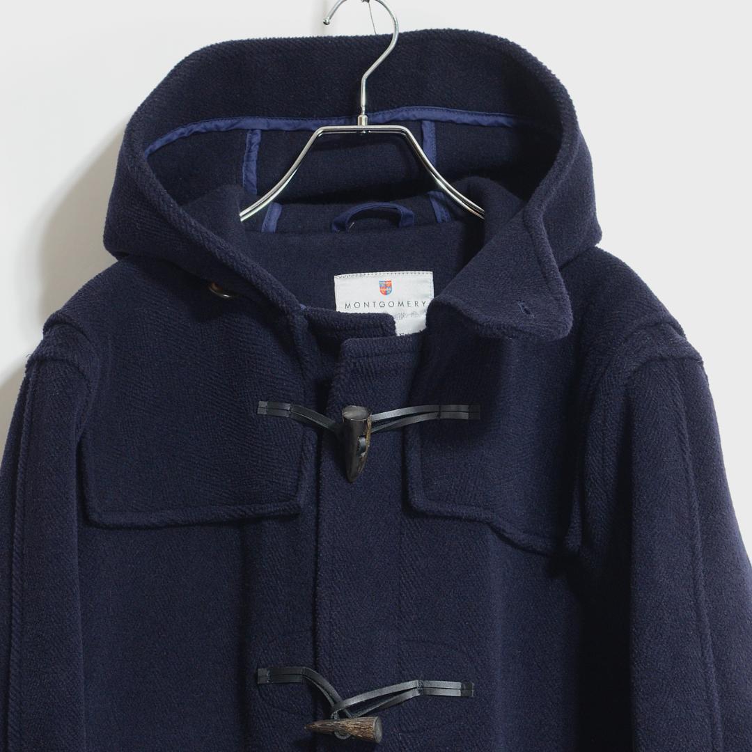 インバーティア生地 ダッフルコート ヘリンボーンカットパイル