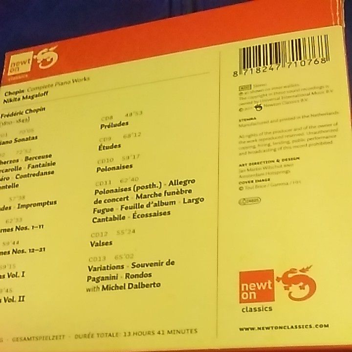 マガロフ／ショパン:ピアノ・ソロ作品全集 13CD 【公式通販】