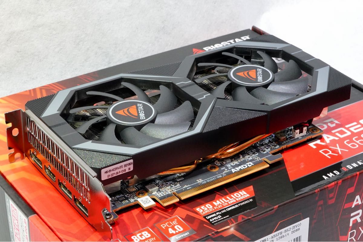 BIOSTAR Radeon RX 6600 8GB グラフィックボードグラフィックボード