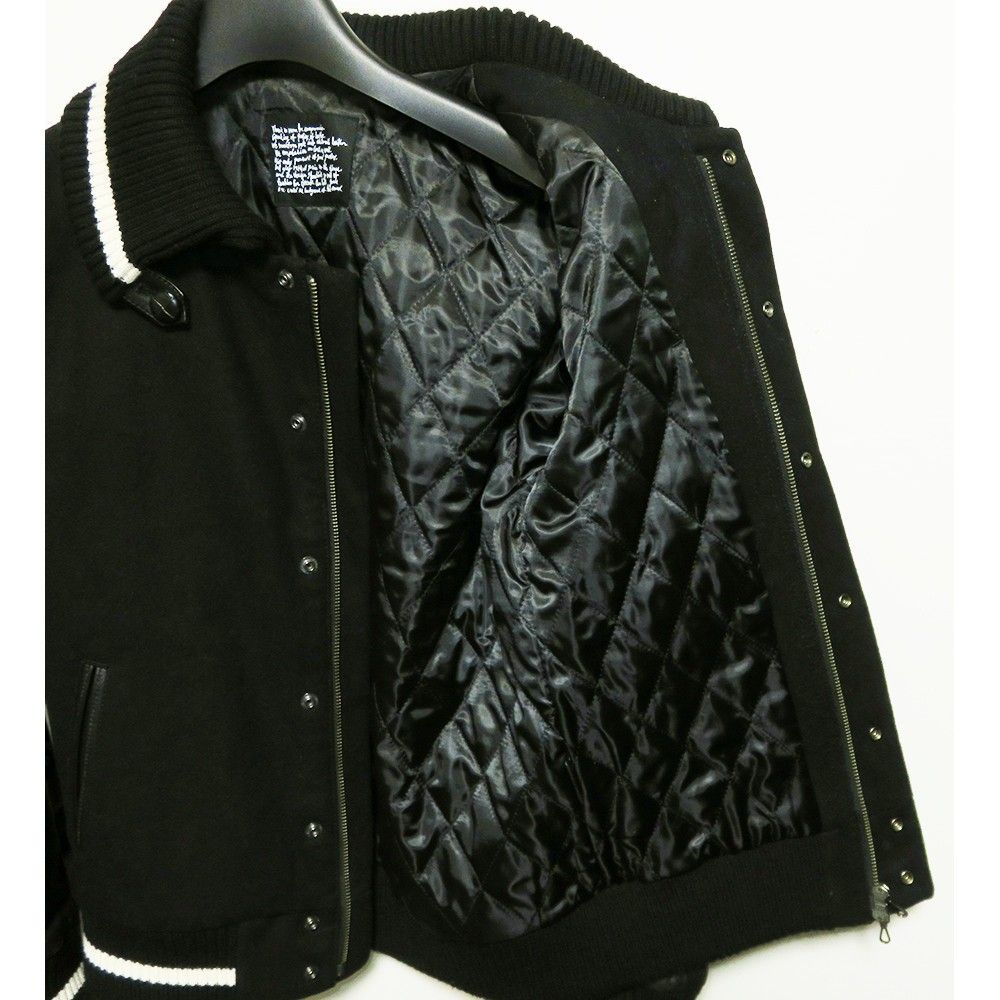 ナノユニバース ドンキースタジャン M 美品 アームレザー 牛革