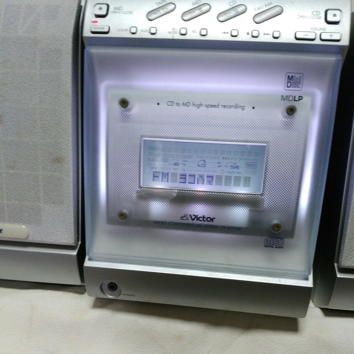 送料無料(2M678)Victor ビクター UX-A70MD-S MDコンポ CDコンポ