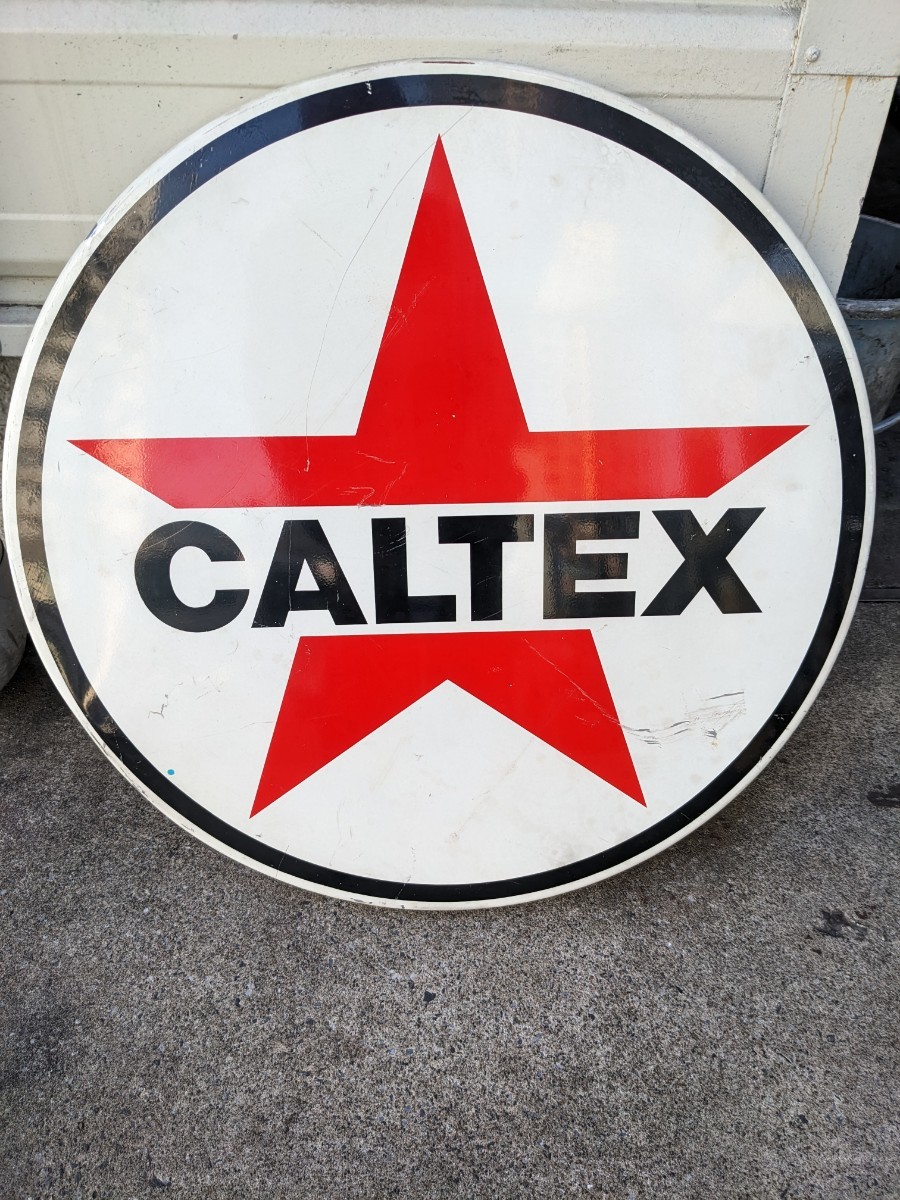 Yahoo!オークション - カルテックス 日本石油 ホーロー 大型看板 約60c